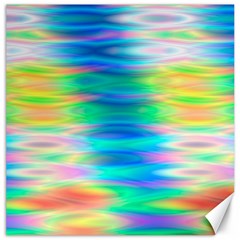 Wave Rainbow Bright Texture Canvas 16  X 16   by Sapixe