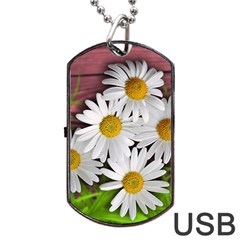 Flowers Flower Background Design Dog Tag Usb Flash (two Sides) by Sapixe