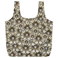 Background Flowers Full Print Recycle Bags (l)  by Sapixe