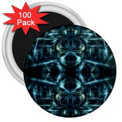Abstract Fractal Magical 3  Magnets (100 Pack) by Sapixe