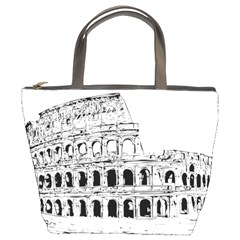 Line Art Architecture Bucket Bags by Sapixe