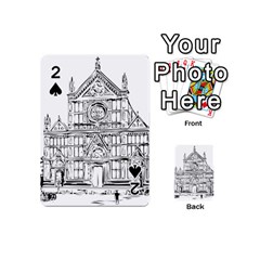 Line Art Architecture Church Italy Playing Cards 54 (mini)  by Sapixe