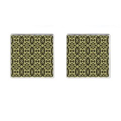 Golden Ornate Intricate Pattern Cufflinks (square) by dflcprints