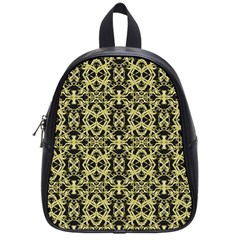 Golden Ornate Intricate Pattern School Bag (small)