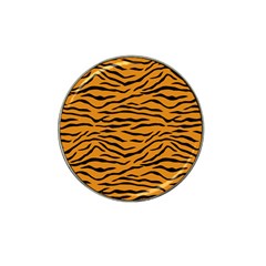 Orange And Black Tiger Stripes Hat Clip Ball Marker