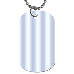 Alice Blue Pinstripe In An English Country Garden Dog Tag (one Side) by PodArtist