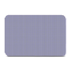 Usa Flag Blue And White Gingham Checked Plate Mats by PodArtist