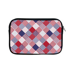 Usa Americana Diagonal Red White & Blue Quilt Apple Ipad Mini Zipper Cases by PodArtist