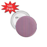 USA Flag Red and Flag Blue Narrow Thin Stripes  1.75  Buttons (100 pack)  Front