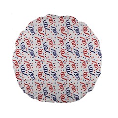 Red White And Blue Usa/uk/france Colored Party Streamers Standard 15  Premium Flano Round Cushions by PodArtist