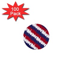 Ny Usa Candy Cane Skyline In Red White & Blue 1  Mini Buttons (100 Pack)  by PodArtist