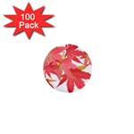 Leaves Maple Branch Autumn Fall 1  Mini Buttons (100 pack) 