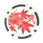 Leaves Maple Branch Autumn Fall Poker Chip Card Guard