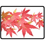 Leaves Maple Branch Autumn Fall Double Sided Fleece Blanket (Large) 