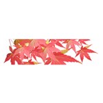 Leaves Maple Branch Autumn Fall Satin Scarf (Oblong)