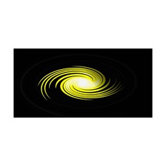 Fractal Swirl Yellow Black Whirl Yoga Headband by Sapixe
