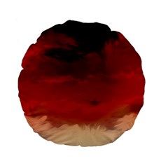 Flaming Skies Ominous Fire Clouds Standard 15  Premium Flano Round Cushions by Sapixe