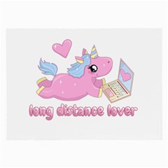 Long Distance Lover - Cute Unicorn Large Glasses Cloth (2-side) by Valentinaart