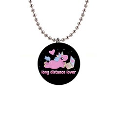 Long Distance Lover - Cute Unicorn Button Necklaces by Valentinaart