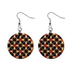 Kaleidoscope Image Background Mini Button Earrings by Sapixe