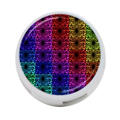 Rainbow Grid Form Abstract 4-port Usb Hub (two Sides)  by Sapixe