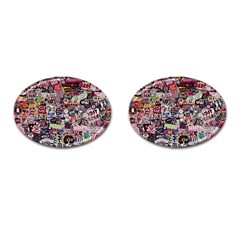 Sticker Wall Color Paper Decoration Cufflinks (oval) by Sapixe
