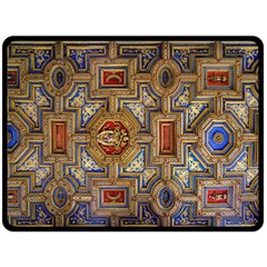 Church Ceiling Box Ceiling Painted Fleece Blanket (large)  by Sapixe