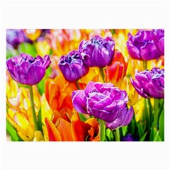 Tulip Flowers Large Glasses Cloth (2-side) by FunnyCow