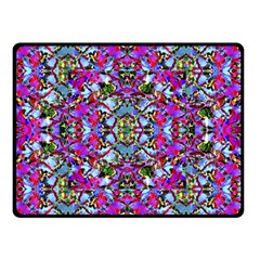 Multicolored Floral Collage Pattern 7200 Double Sided Fleece Blanket (small)  by dflcprints