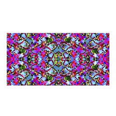 Multicolored Floral Collage Pattern 7200 Satin Wrap by dflcprints