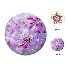 Pink Lilac Flowers Playing Cards (round)  by FunnyCow