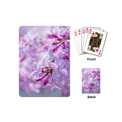 Pink Lilac Flowers Playing Cards (mini)  by FunnyCow