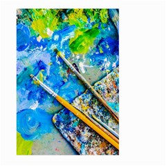 Artist Palette And Brushes Large Garden Flag (two Sides) by FunnyCow