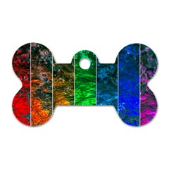 Rainbow Of Water Dog Tag Bone (one Side) by FunnyCow