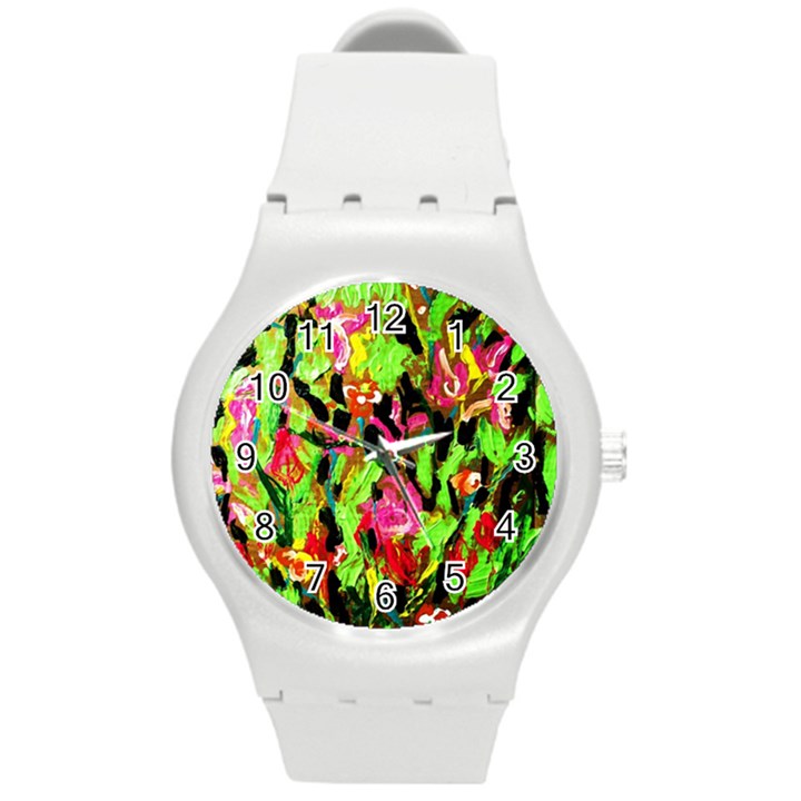 Spring Ornaments 1 Round Plastic Sport Watch (M)