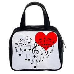 Singing Heart Classic Handbags (2 Sides) by FunnyCow