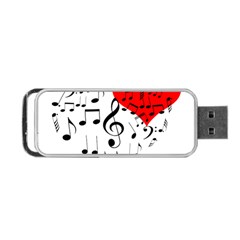 Singing Heart Portable Usb Flash (one Side) by FunnyCow