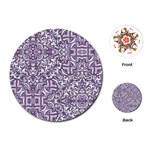 Colorful Intricate Tribal Pattern Playing Cards (Round) 