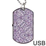 Colorful Intricate Tribal Pattern Dog Tag USB Flash (Two Sides)