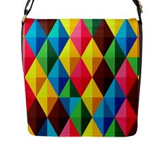 Background Colorful Abstract Flap Messenger Bag (l) 