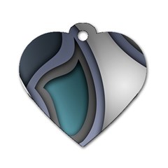 Abstract Background Abstraction Dog Tag Heart (two Sides)