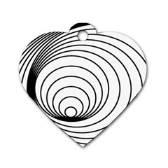 Spiral Eddy Route Symbol Bent Dog Tag Heart (two Sides)