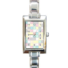 Background Abstract Pastels Square Rectangle Italian Charm Watch