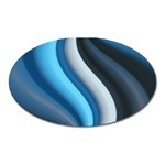 Abstract Pattern Lines Wave Oval Magnet