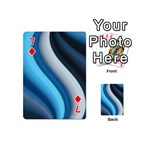 Abstract Pattern Lines Wave Playing Cards 54 (Mini)  Front - Diamond7