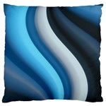 Abstract Pattern Lines Wave Large Flano Cushion Case (One Side)