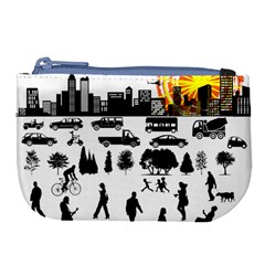 Good Morning, City Large Coin Purse by FunnyCow