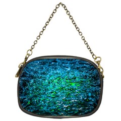 Water Color Green Chain Purses (one Side)  by FunnyCow
