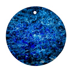 Water Color Navy Blue Ornament (round) by FunnyCow