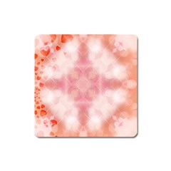 Heart Background Wallpaper Love Square Magnet by Nexatart